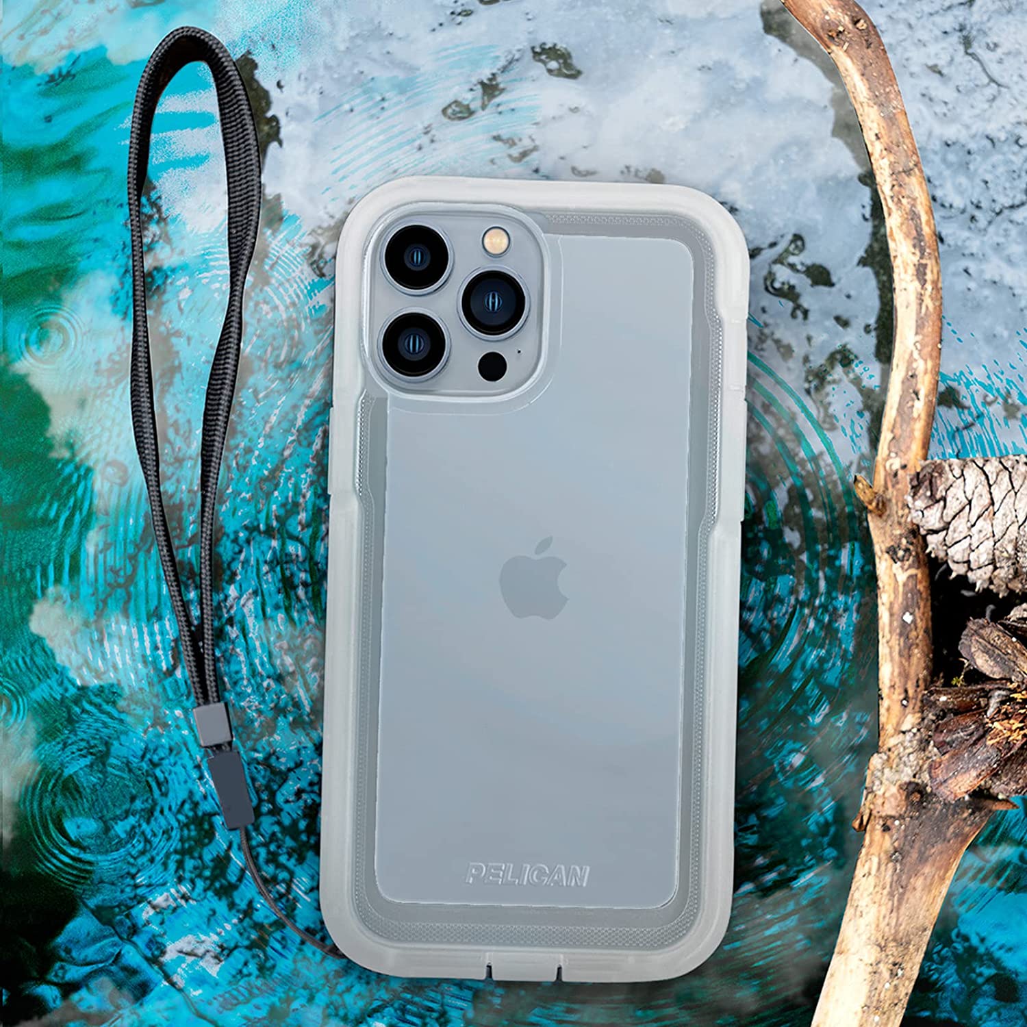 Pelican Marine Active iPhone 13 Pro Max / iPhone 12 Pro Max - Clear w/ Antimicrobial